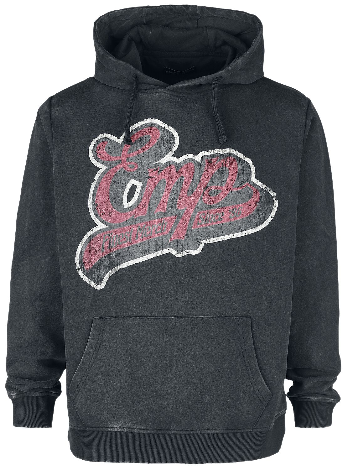 Sweat-shirt à capuche  de Collection EMP Stage - Sweat à capuche avec logo EMP vintage - S à L - pour Homme - noir - Collection EMP Stage