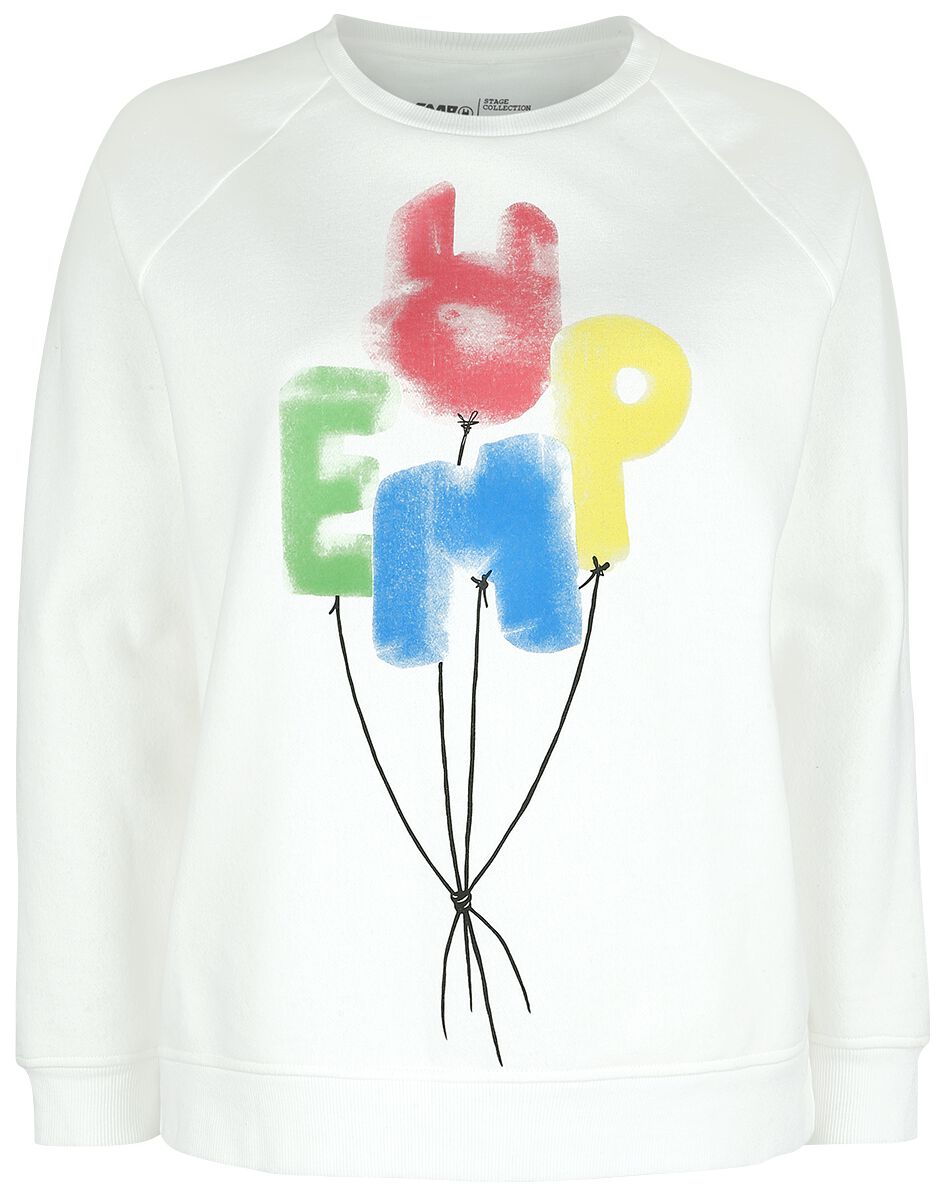 Sweat-shirt  de Collection EMP Stage - Sweat avec logo EMP - S à XL - pour Femme - blanc cassé - Collection EMP Stage
