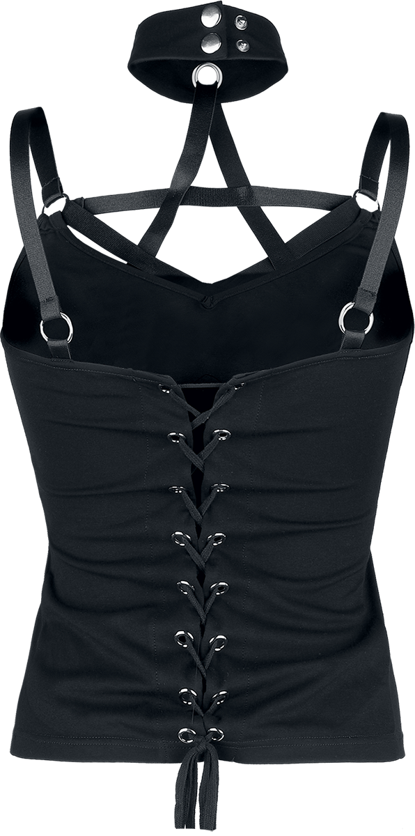 Débardeur Gothic de Jawbreaker - Haut Bretelles Pentacle - XS à XL - pour Femme - noir - Jawbreaker - View 2
