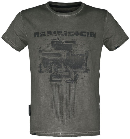 T-Shirt Manches courtes  de Rammstein - Broken Logo II - S à 5XL - pour Homme - olive - Rammstein