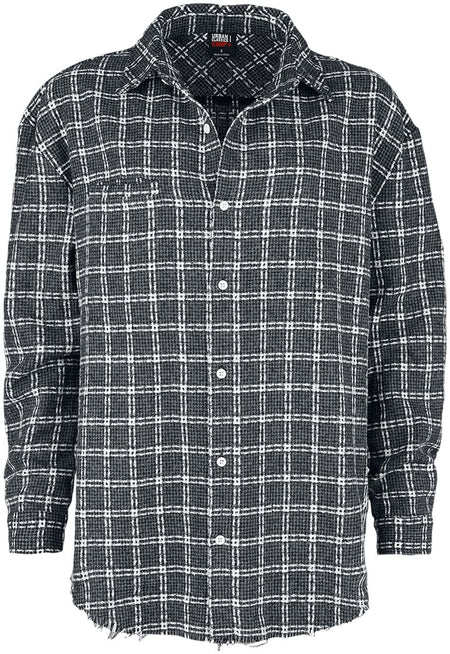 Chemise manches longues  de Collection Spéciale EMP - Collection Spéciale EMP X Urban Classics - Chemise à carreaux - S à XXL - pour Femme - noir - Collection Spéciale EMP