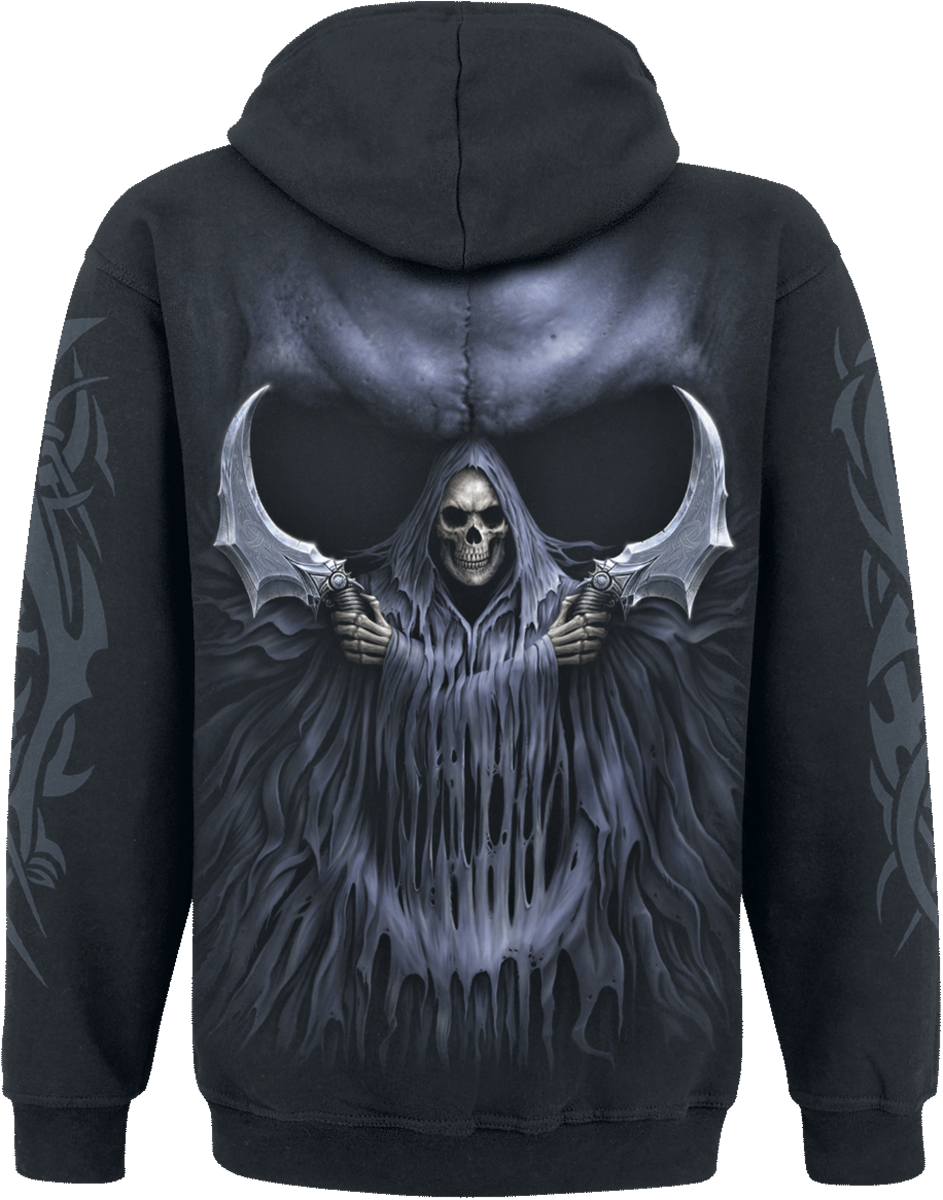 Sweat-shirt à capuche Gothic de Spiral - Double Death - S à XXL - pour Homme - noir - Spiral - View 2