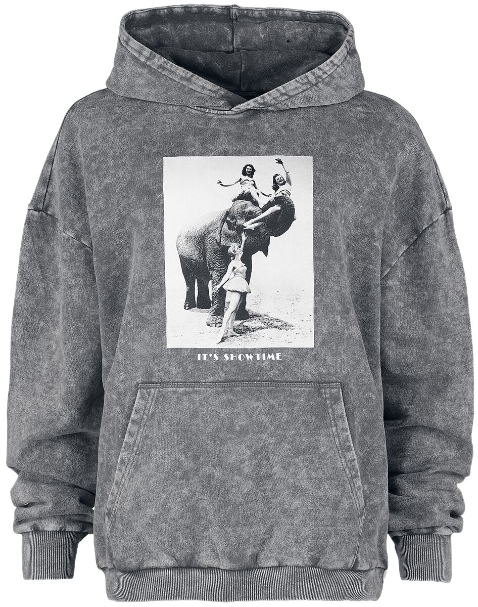 Sweat-shirt à capuche  de Collection Spéciale EMP - Collection Spéciale EMP X Urban Classics - Sweat à capuche délavé unisexe - M à XXL - pour Femme - gris - Collection Spéciale EMP