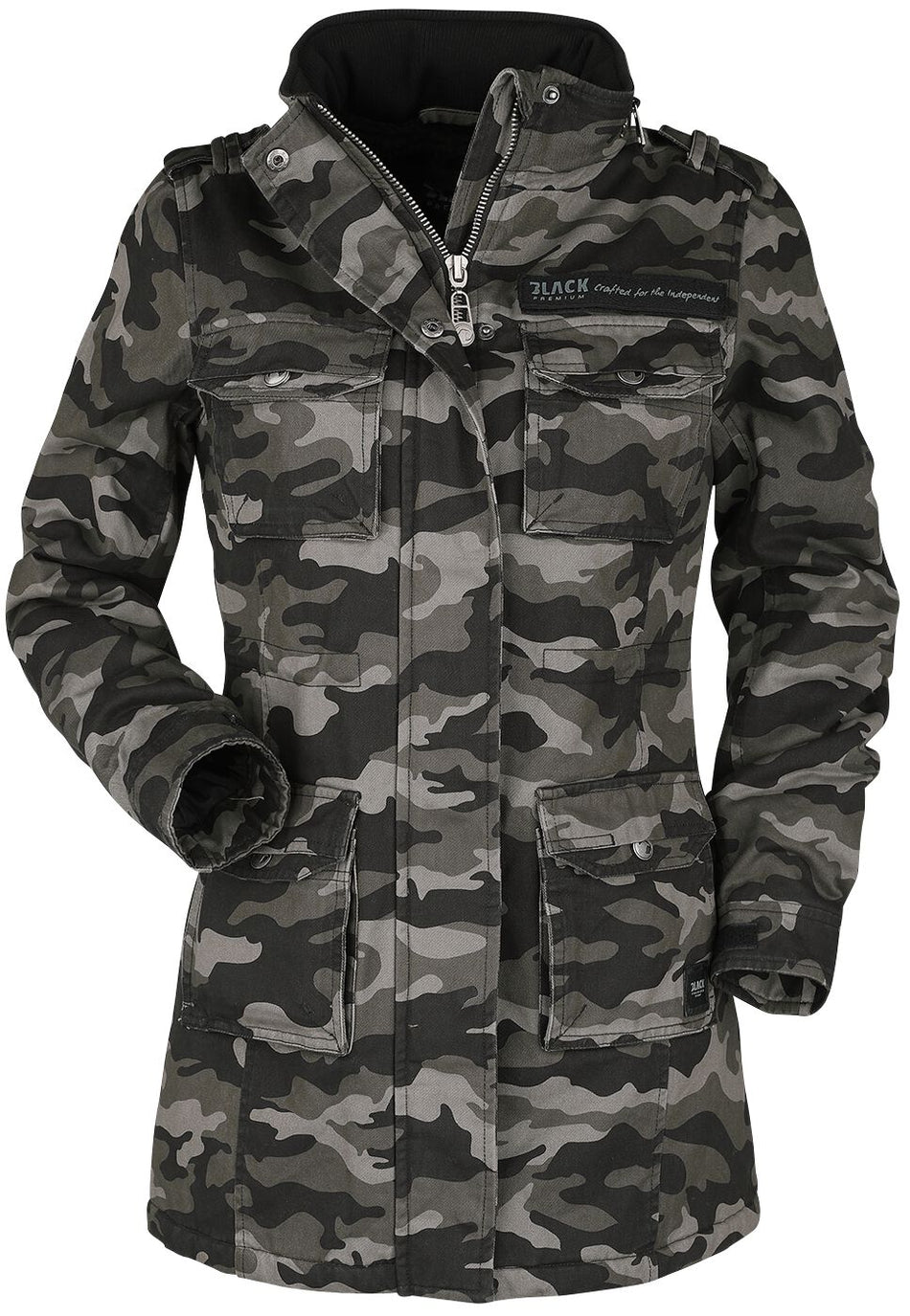 Veste d'hiver  de Black Premium by EMP - Veste De Style Militaire Femme - S à M - pour Femme - camouflage sombre - Black Premium by EMP