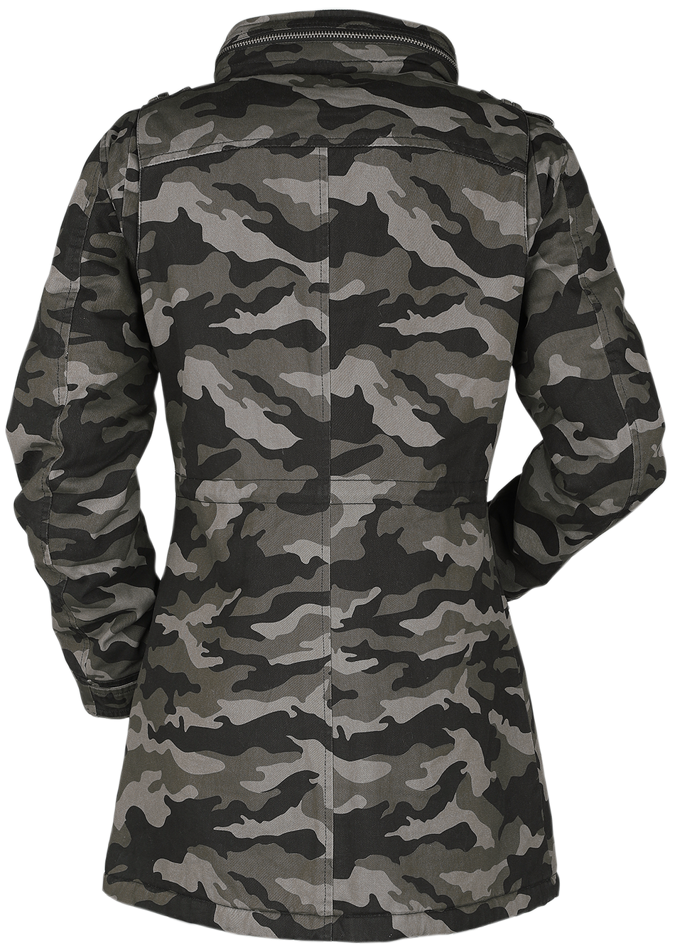 Veste d'hiver  de Black Premium by EMP - Veste De Style Militaire Femme - S à M - pour Femme - camouflage sombre - Black Premium by EMP - View 2