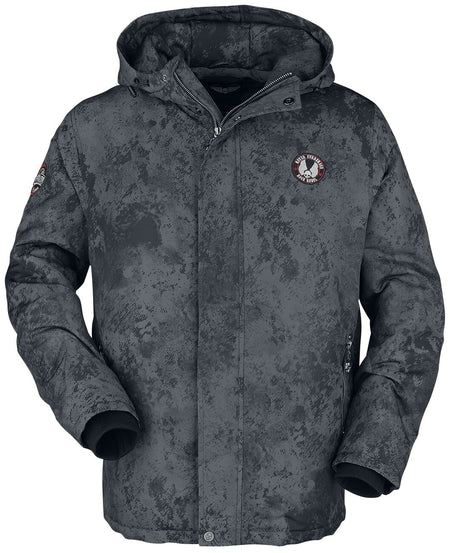 Veste d'hiver  de Rock Rebel by EMP - Manteau avec large imprimé dans - S à L - pour Homme - noir - Rock Rebel by EMP