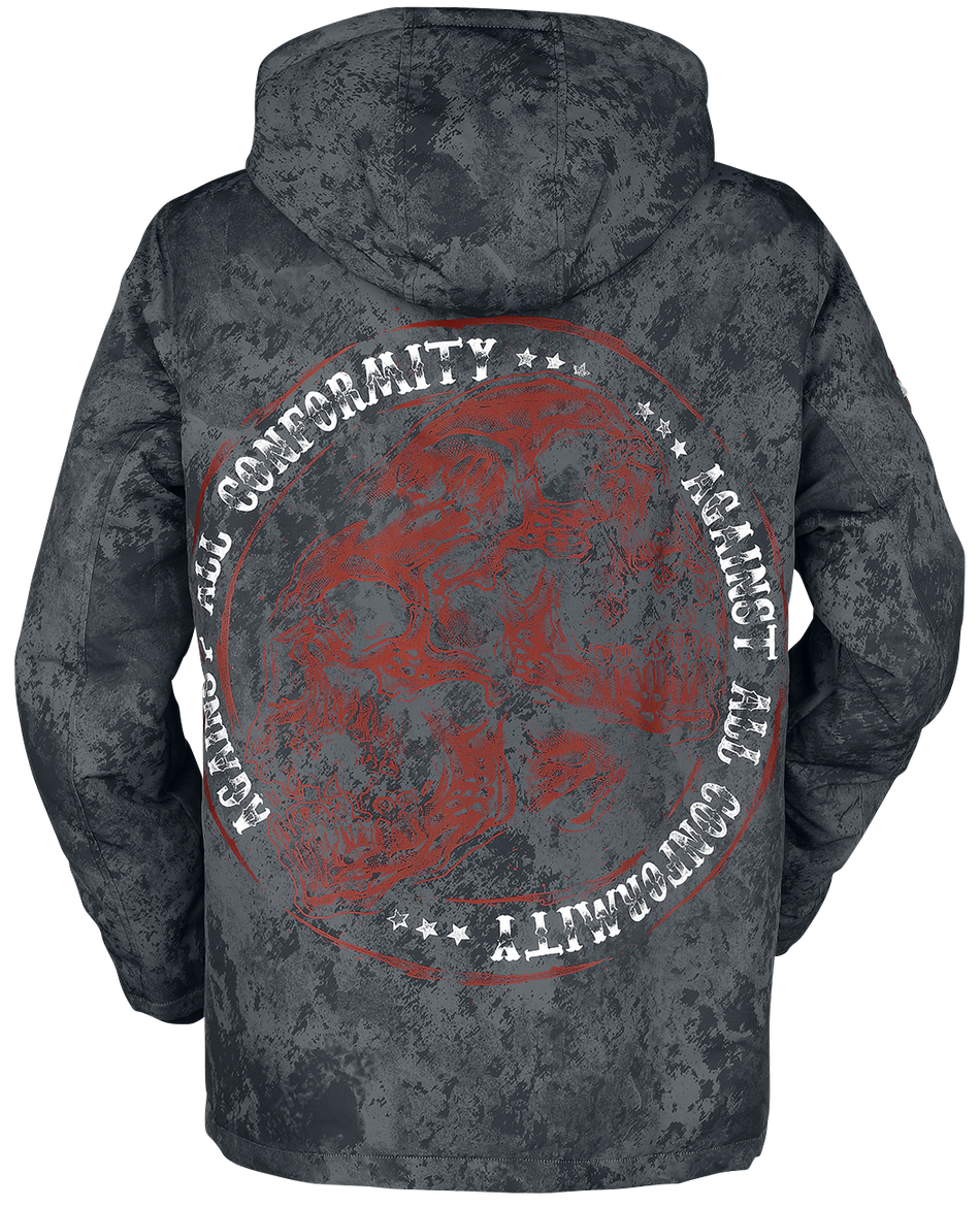 Veste d'hiver  de Rock Rebel by EMP - Manteau avec large imprimé dans - S à L - pour Homme - noir - Rock Rebel by EMP - View 2