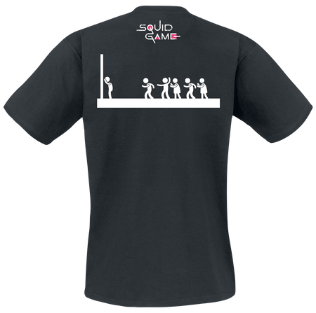 T-Shirt Manches courtes  de Squid Game - Red Light, Green Light - M à XXL - pour Homme - noir - Squid Game - View 2