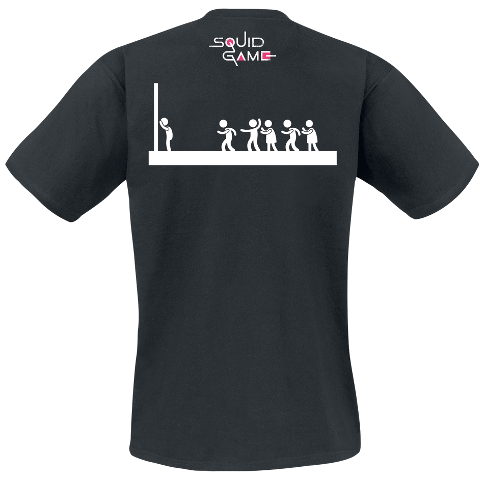 T-Shirt Manches courtes  de Squid Game - Red Light, Green Light - M à XXL - pour Homme - noir - Squid Game - View 2