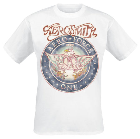 T-Shirt Manches courtes  de Aerosmith - Aero Force One Seal - S à XXL - pour Homme - blanc - aerosmith