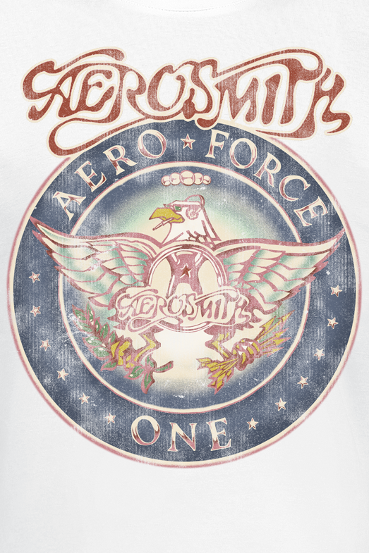 T-Shirt Manches courtes  de Aerosmith - Aero Force One Seal - S à XXL - pour Homme - blanc - aerosmith - View 2