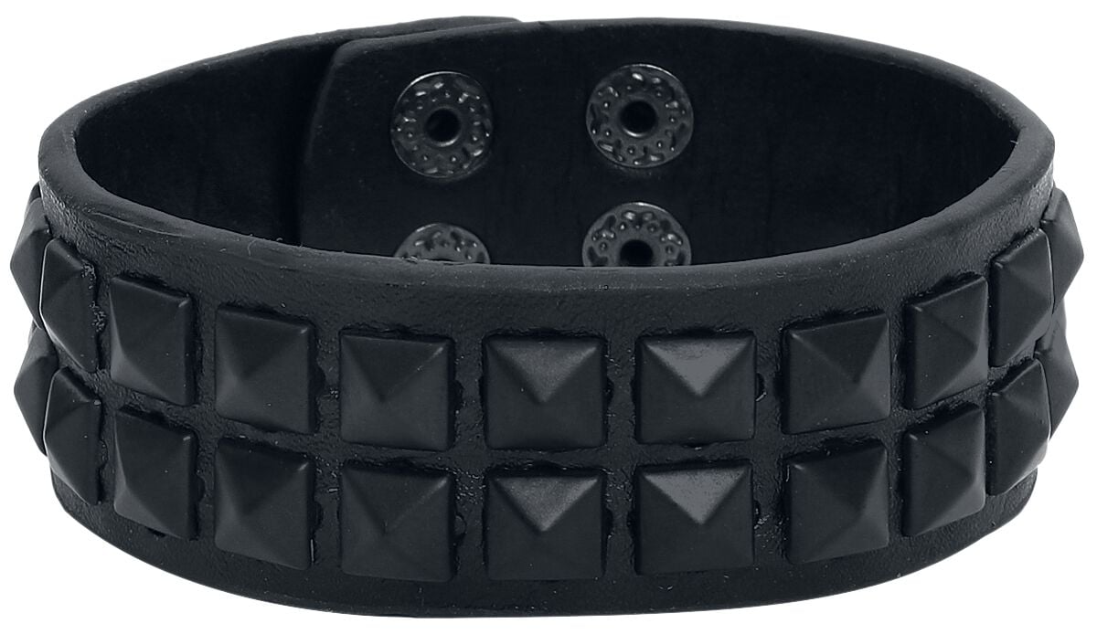 Bracelet à clous Gothic de Rock Rebel by EMP - Pyramid Rivets - pour Unisexe - noir - Rock Rebel by EMP