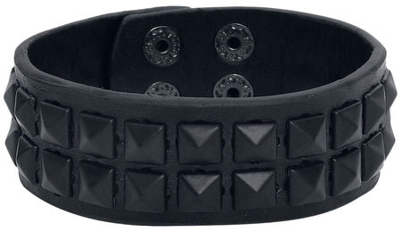 Bracelet à clous Gothic de Rock Rebel by EMP - Pyramid Rivets - pour Unisexe - noir - Rock Rebel by EMP