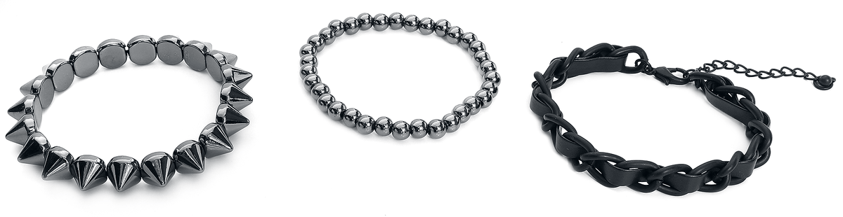 Set de bracelets  de Rock Rebel by EMP - Clous - pour Unisexe - noir - Rock Rebel by EMP - View 2