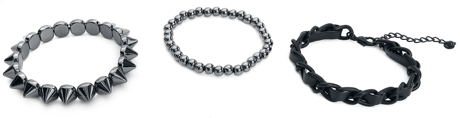 Set de bracelets  de Rock Rebel by EMP - Clous - pour Unisexe - noir - Rock Rebel by EMP - View 2