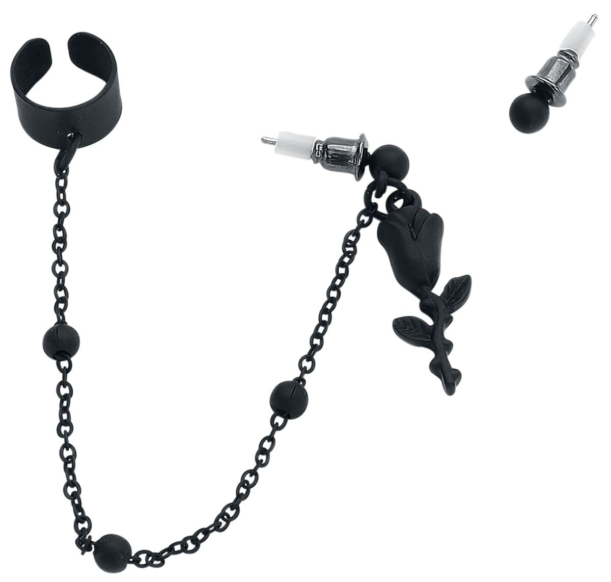 Set de boucles d'oreilles Gothic de Black Premium by EMP - Rose - pour Femme - noir - Black Premium by EMP