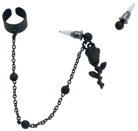 Set de boucles d'oreilles Gothic de Black Premium by EMP - Rose - pour Femme - noir - Black Premium by EMP
