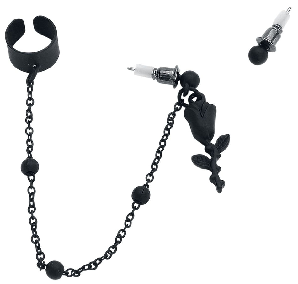 Set de boucles d'oreilles Gothic de Black Premium by EMP - Rose - pour Femme - noir - Black Premium by EMP