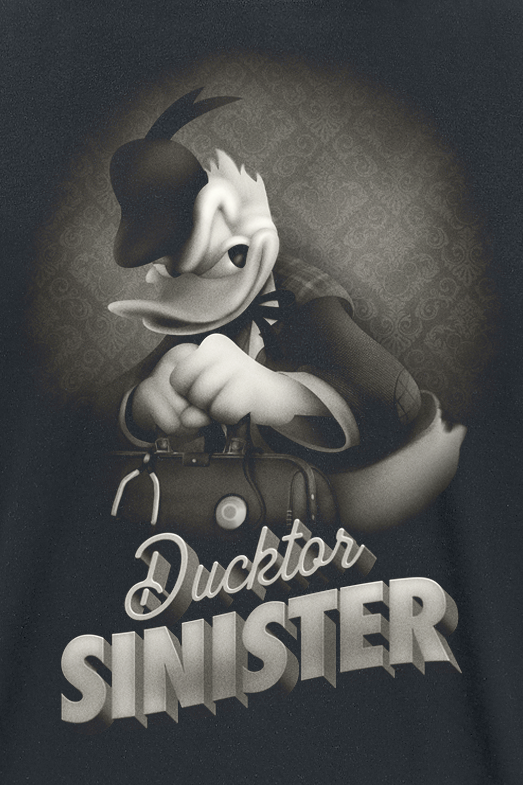 T-Shirt Manches courtes Disney de Mickey & Minnie Mouse - Donald - Ducktor Sinister - S à XXL - pour Homme - noir - Mickey & Minnie Mouse - View 2
