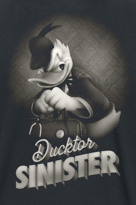 T-Shirt Manches courtes Disney de Mickey & Minnie Mouse - Donald - Ducktor Sinister - S à XXL - pour Homme - noir - Mickey & Minnie Mouse - View 2