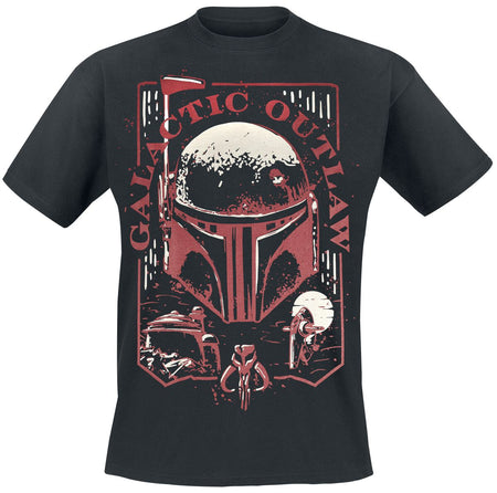 T-Shirt Manches courtes Disney de Star Wars - Le Livre De Boba Fett - Galactic Outlaw - S à 5XL - pour Homme - noir - Star Wars