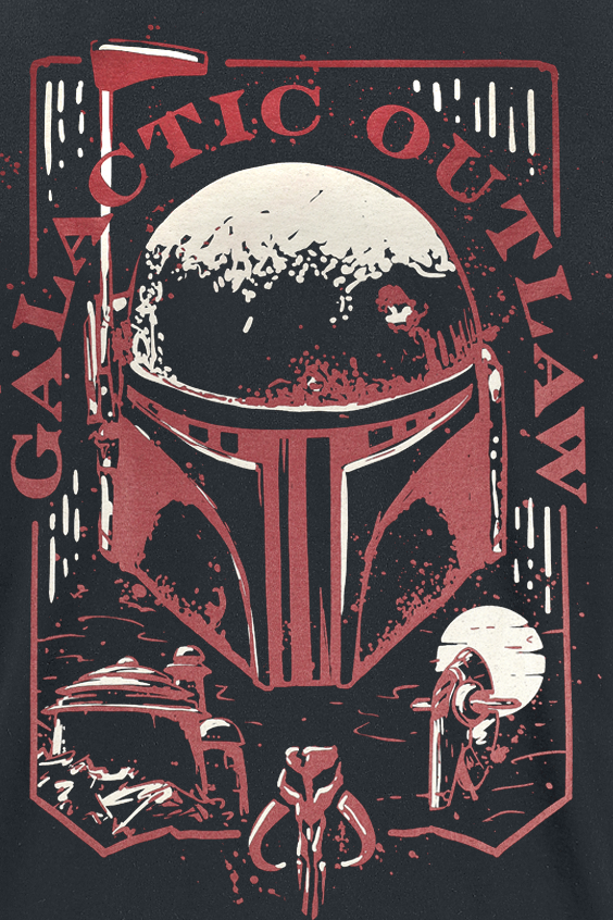 T-Shirt Manches courtes Disney de Star Wars - Le Livre De Boba Fett - Galactic Outlaw - S à 5XL - pour Homme - noir - Star Wars - View 2