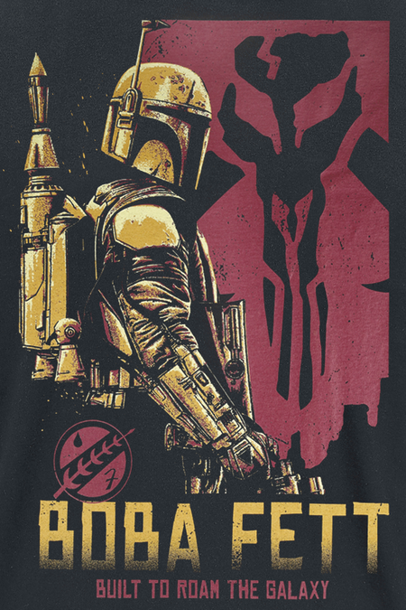 T-Shirt Manches courtes Disney de Star Wars - Le Livre De Boba Fett - Roam The Galaxy - S à 5XL - pour Homme - noir - Star Wars - View 2