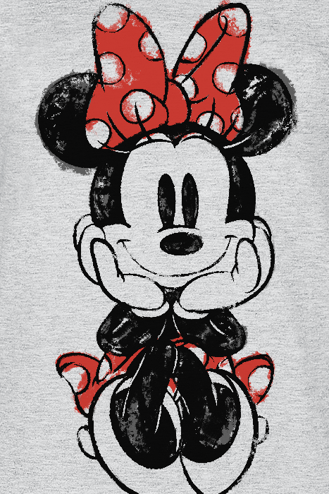 T-Shirt Manches courtes Disney de Mickey & Minnie Mouse - Minnie Maus - S à XXL - pour Femme - gris - Mickey & Minnie Mouse - View 2