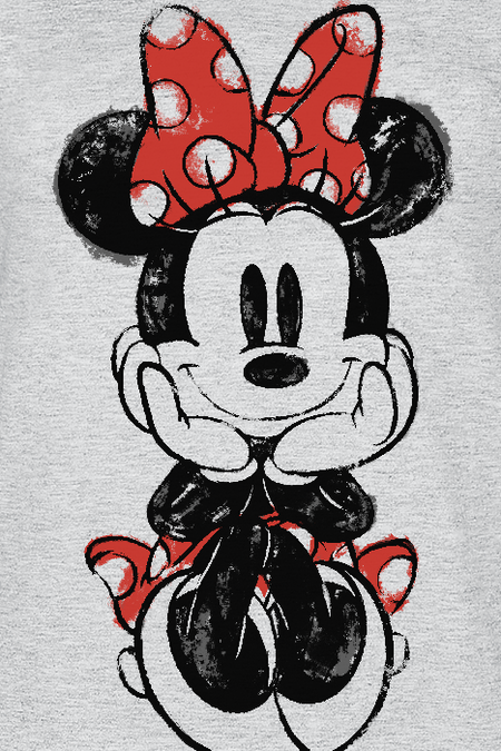 T-Shirt Manches courtes Disney de Mickey & Minnie Mouse - Minnie Maus - S à XXL - pour Femme - gris - Mickey & Minnie Mouse - View 2