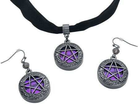 Serre-cou Gothic de Gothicana by EMP - Shiny Pentagram - pour Femme - noir - Gothicana by EMP