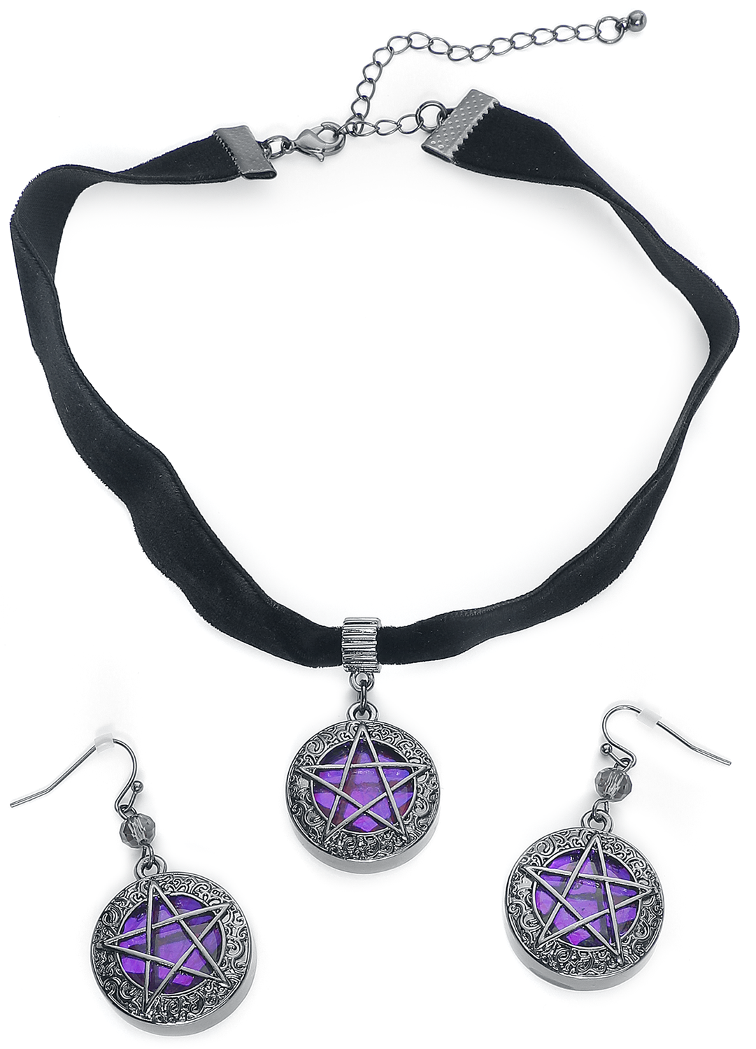 Serre-cou Gothic de Gothicana by EMP - Shiny Pentagram - pour Femme - noir - Gothicana by EMP - View 2