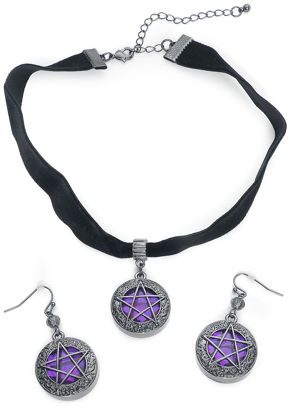 Serre-cou Gothic de Gothicana by EMP - Shiny Pentagram - pour Femme - noir - Gothicana by EMP - View 2