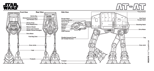 Mug  de Star Wars - Croquis AT-AT - pour Unisexe - Standard - Star Wars - View 2