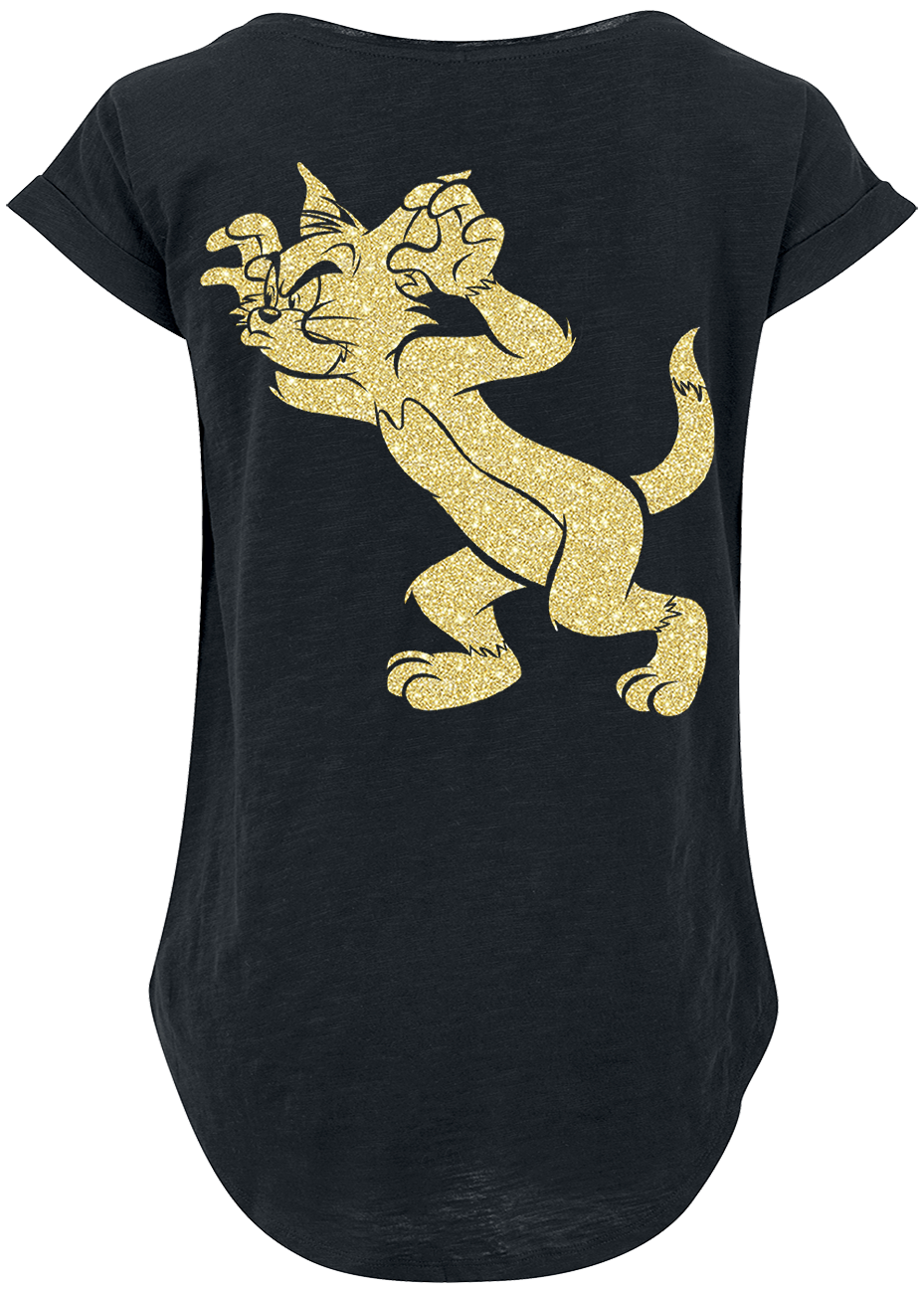 T-Shirt Manches courtes  de Tom Et Jerry - Tom & Jerry Doré - S à 4XL - pour Femme - noir - Tom Et Jerry - View 2