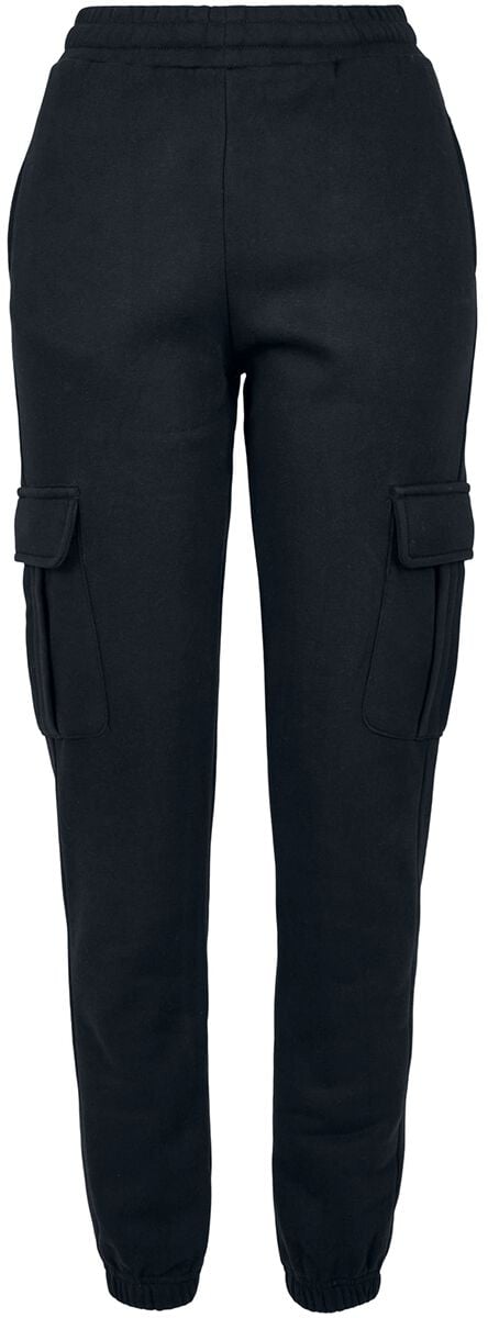 Pantalon en toile  de Urban Classics - Pantalon Cargo en Sweat Taille Haute - XS à 4XL - pour Femme - noir - Urban Classics