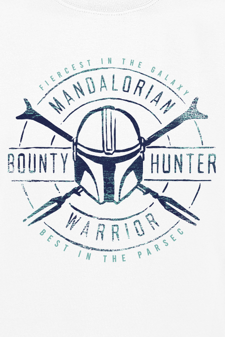T-Shirt Manches courtes Disney de Star Wars - The Mandalorian - Bounty Hunter Warrior - S à 5XL - pour Homme - blanc - Star Wars - View 2