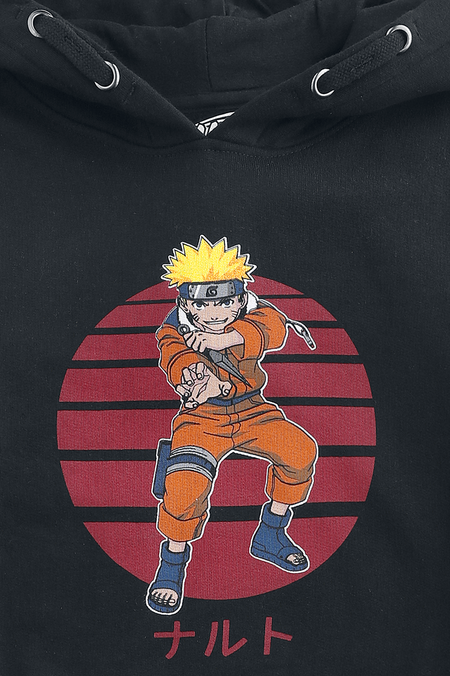Sweat-Shirt à capuche  de Naruto - Enfants - Sun Naruto - 116 - pour filles & garçonse - noir - Naruto - View 2