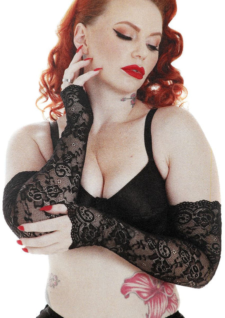 Mitaines montantes Rockabilly de Pamela Mann - Manchons en Dentelle - pour Femme - noir - Pamela Mann