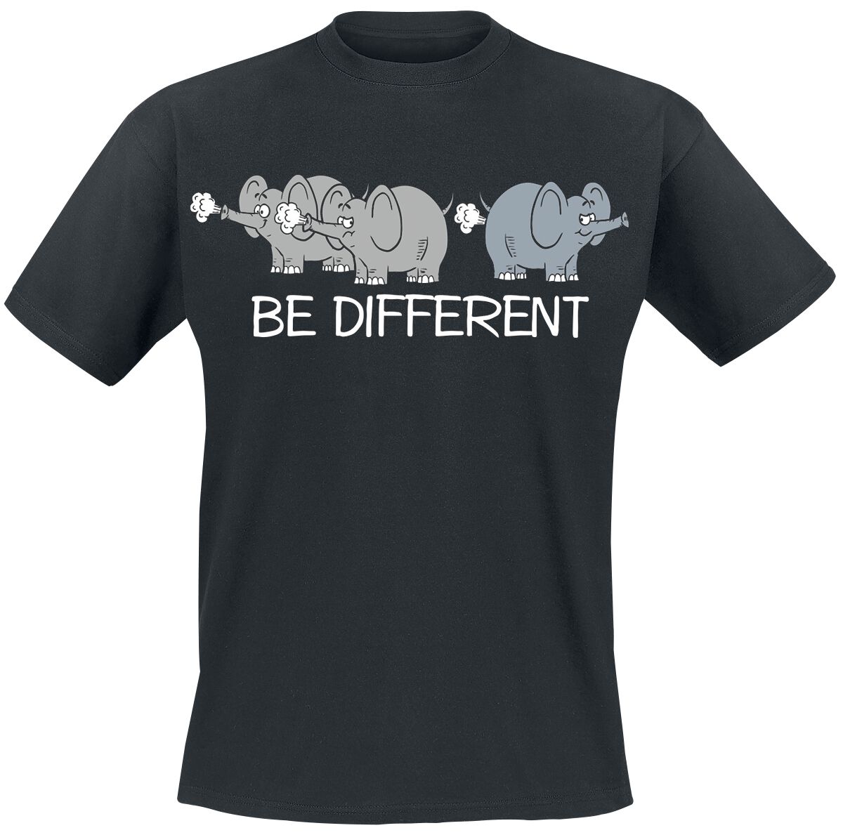 T-Shirt Manches courtes Fun de Tierisch - Be Different - M à 4XL - pour Homme - noir - Tierisch