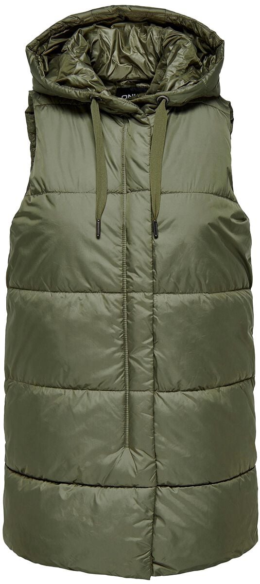 Veste  de Only - Newasta - Doudoune Sans Manches - XS à S - pour Femme - olive - Only