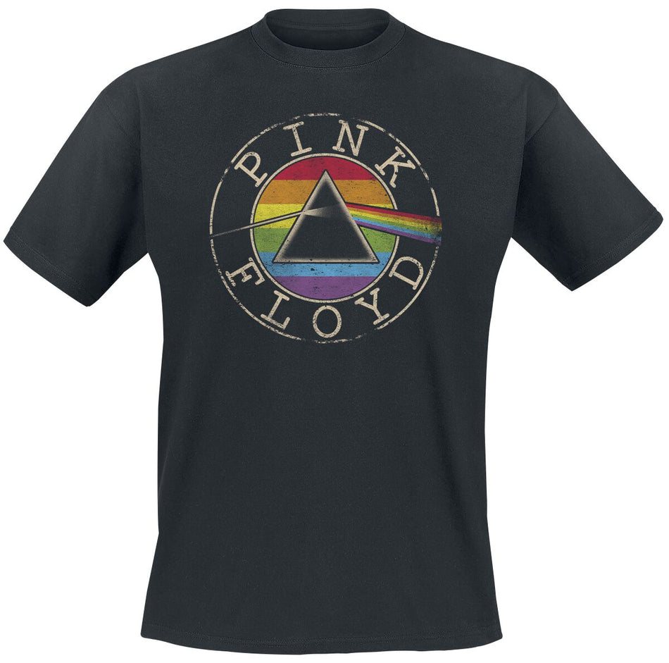 T-Shirt Manches courtes  de Pink Floyd - Logo Rainbow - S à 3XL - pour Homme - noir - Pink Floyd