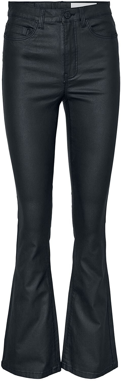 Pantalon imitation cuir  de Noisy May - Sallie - Pantalon Taille haute Évasé - W28L30 à W34L30 - pour Femme - noir - Noisy May