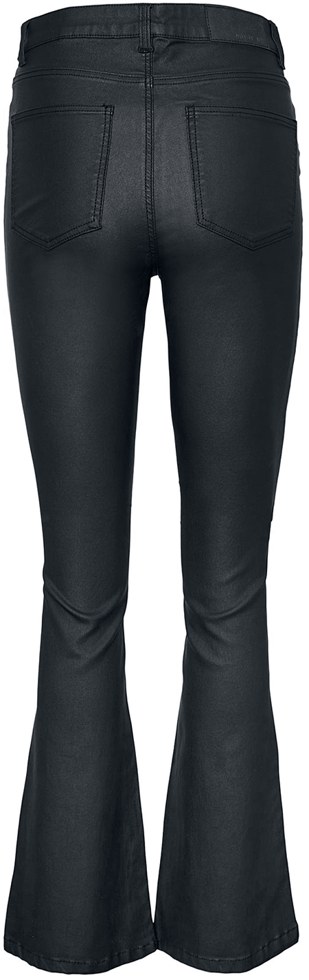 Pantalon imitation cuir  de Noisy May - Sallie - Pantalon Taille haute Évasé - W28L30 à W34L30 - pour Femme - noir - Noisy May - View 2