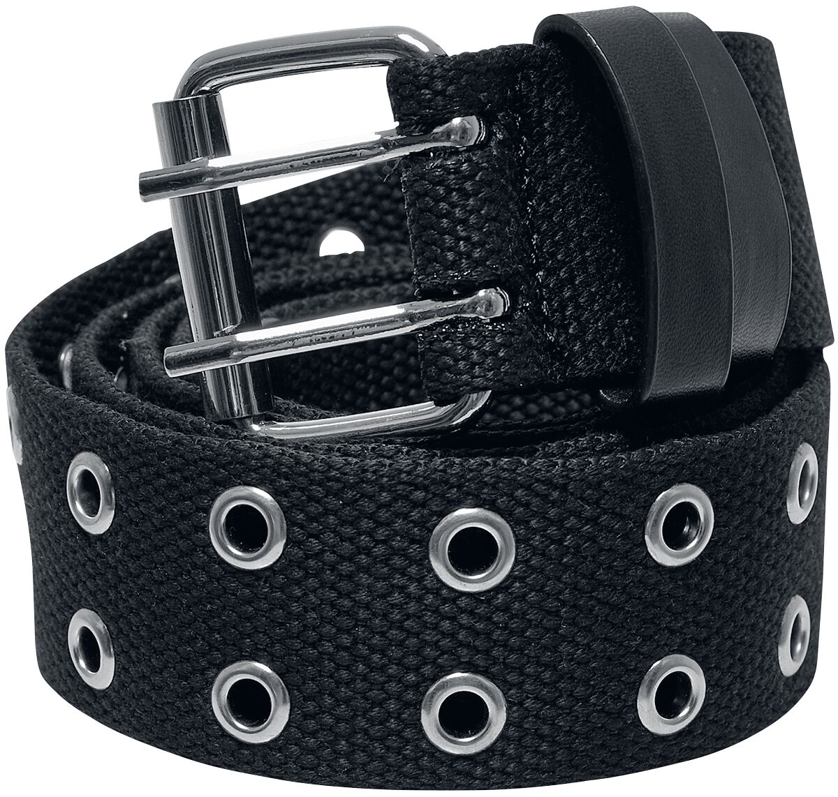 Ceinture  de Urban Classics - Ceinture Œillet Polyester - pour Unisexe - noir/argent - Urban Classics