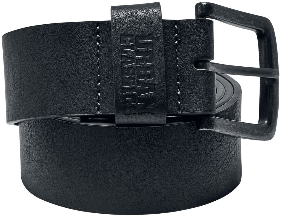 Ceinture  de Urban Classics - Ceinture Similicuir - pour Unisexe - gris - Urban Classics