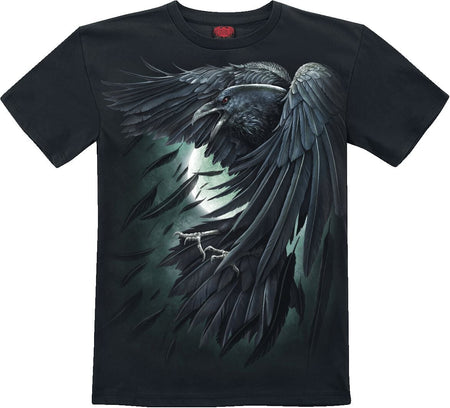 T-shirt  de Spiral - Enfants - Shadow Raven - 116/122 à 176 - pour Enfants - noir - Spiral