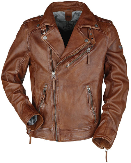 Veste en cuir  de Mauritius - GMMalic S22 - S à 3XL - pour Homme - marron - Mauritius