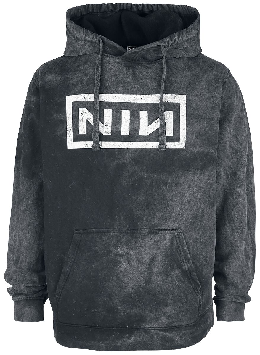 Sweat-shirt à capuche  de Nine Inch Nails - Big Logo - S à M - pour Homme - anthracite - Nine Inch Nails