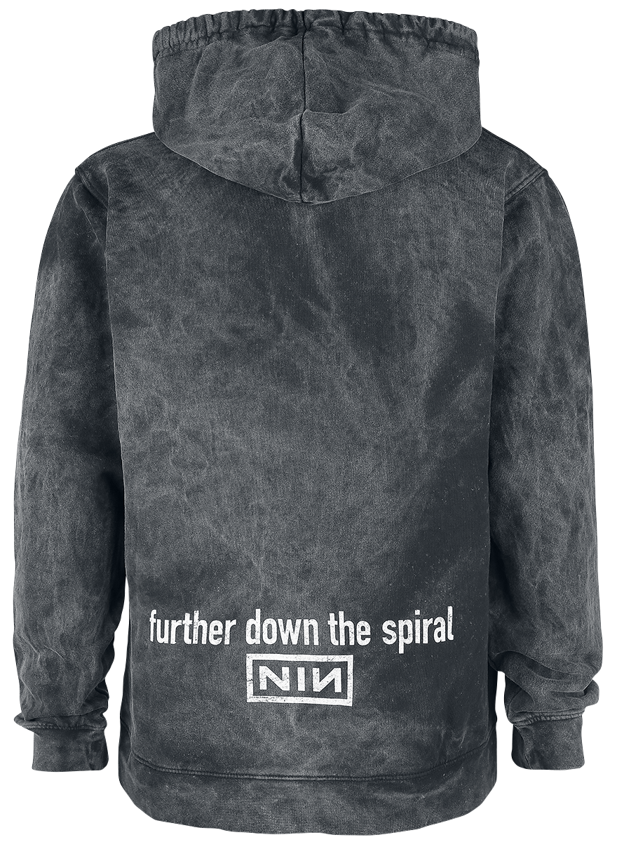 Sweat-shirt à capuche  de Nine Inch Nails - Big Logo - S à M - pour Homme - anthracite - Nine Inch Nails - View 2