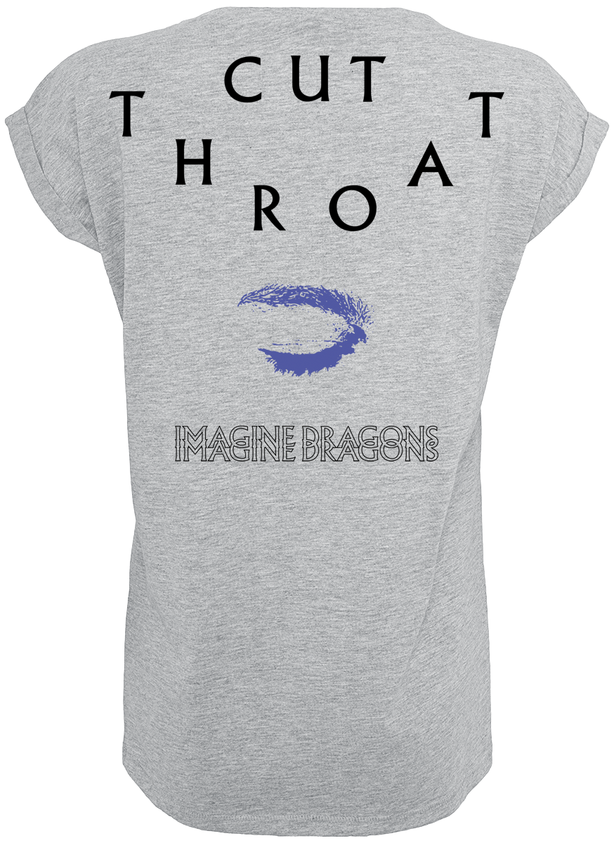 T-Shirt Manches courtes  de Imagine Dragons - Follow & Cut - XS à XXL - pour Femme - gris chiné - Imagine Dragons - View 2